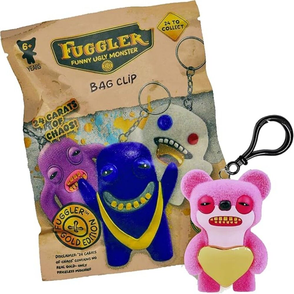 Fuggler Collectible Keychain Bag Clip Funny Ugly Monster 4.5 Inch New